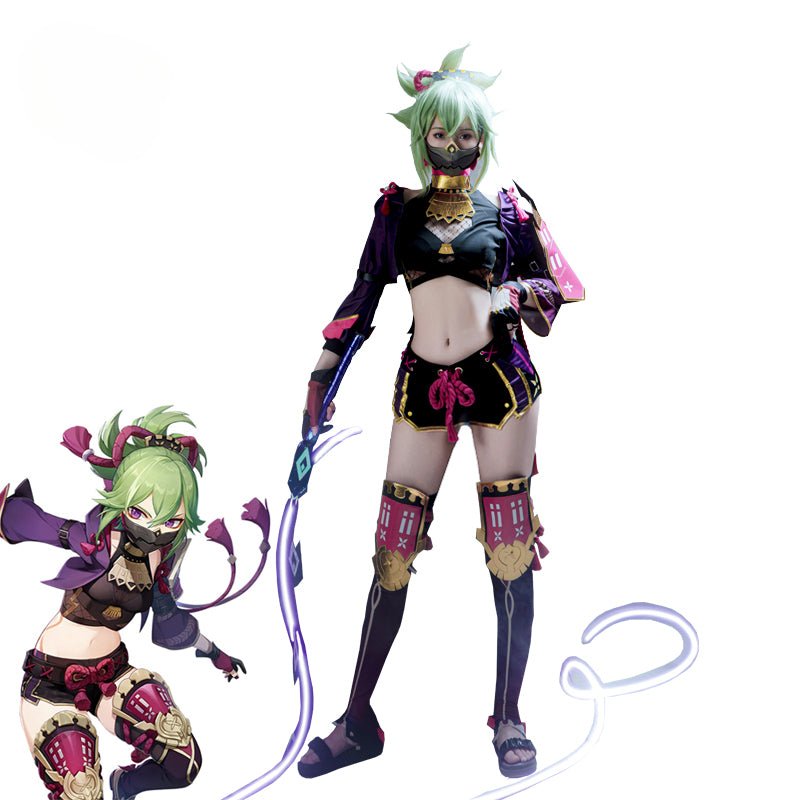 Genshin Impact Kuki Shinobu Cosplay Kostüm Kuki Shinobu Halloween Party Outfit Damen Cosplay Kostüm Vollständiges Set