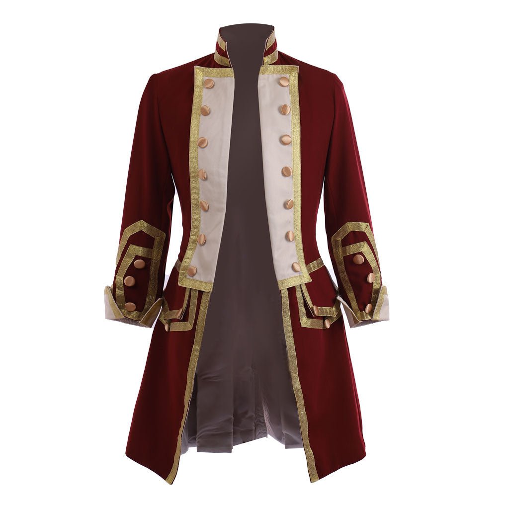 18. Jahrhundert Kolonial Militäruniform Jacke - George Washington Inspirierter Königlicher Frack | Silberkönig Mittelalter Serie