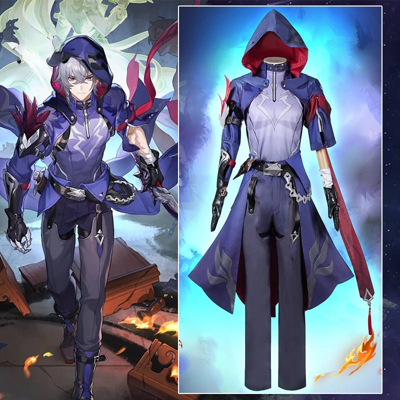 Spiel Honkai Star Rail Moze Cosplay Kostüm Der Krähengefiederte Schattenwächter Männerkostüm Halloween Karneval Uniform