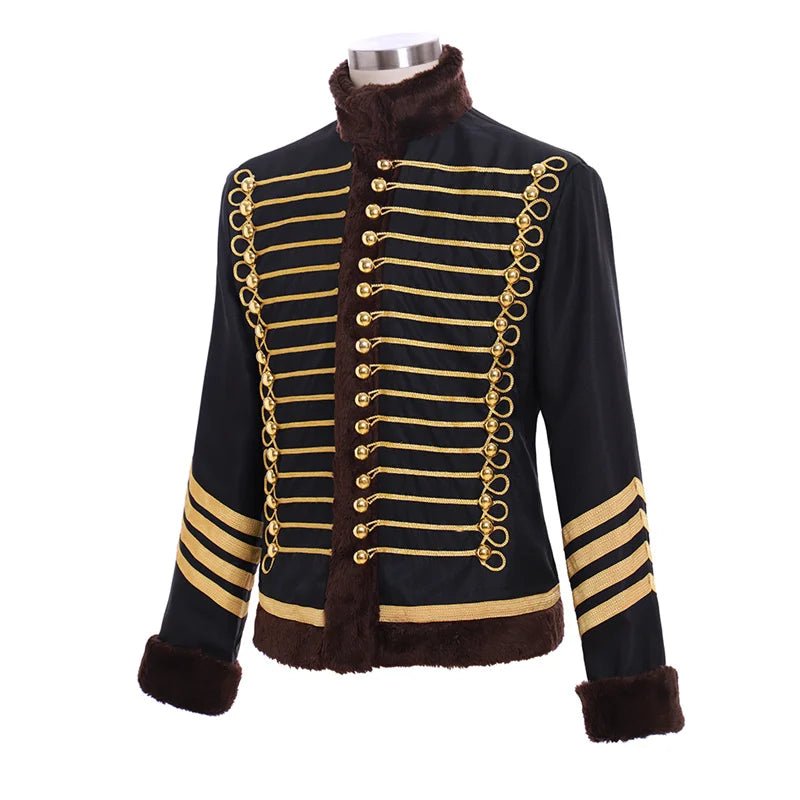 Mittelalter Aristokratie Parade Jacke - Cosplay Wintermantel für Halloween & Militärveranstaltungen