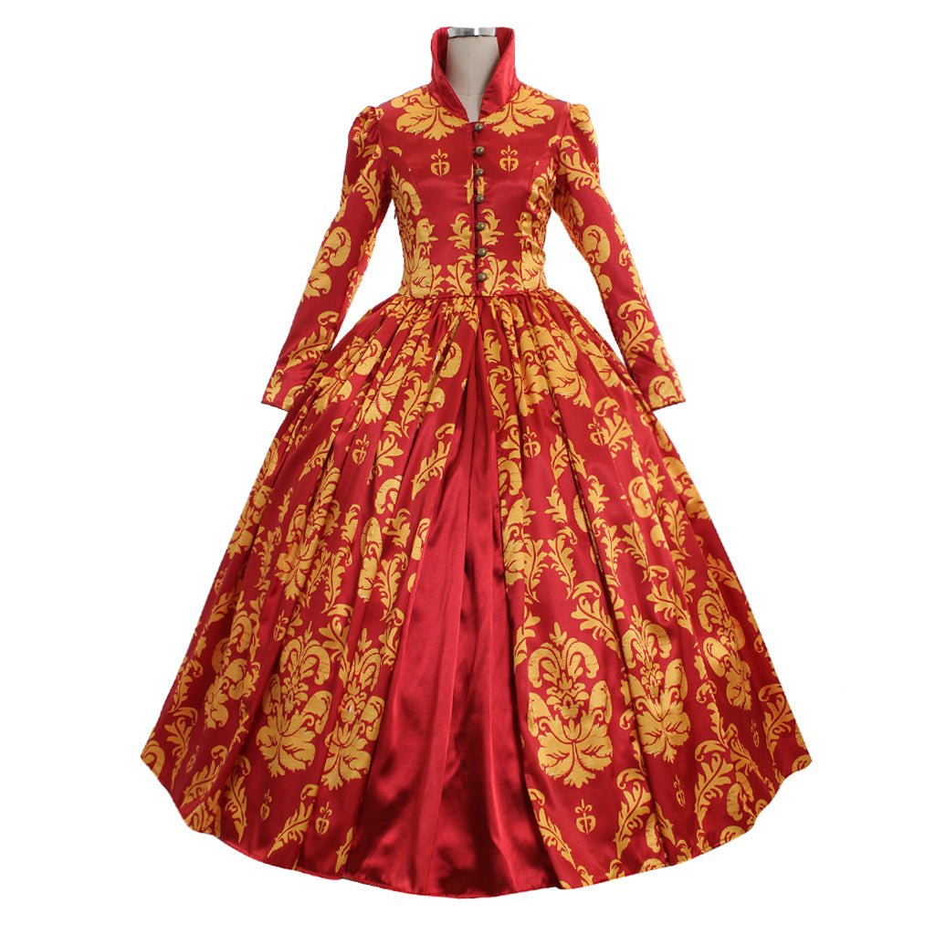 Rotes Renaissance Mittelalterliches Hochzeits Party Kleid | Maßgeschneidertes Damen Ballkleid Tanzkostüm
