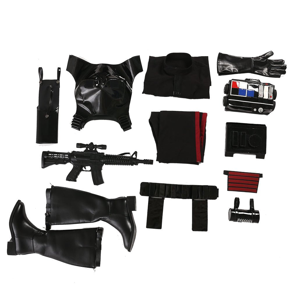 Star Wars Battlefront II Iden Versio Schwarzer Anzug Halloween Cosplay Kostüm für Frauen