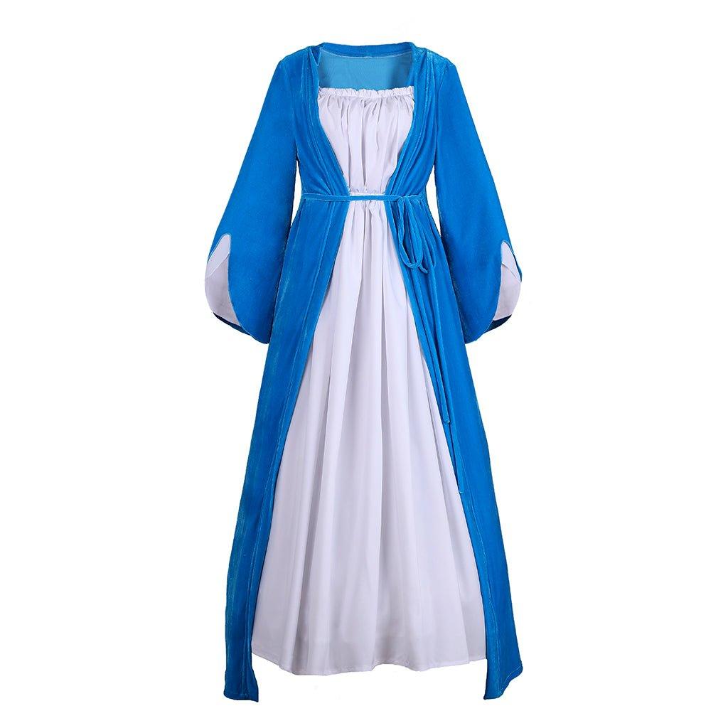 Elizabeth Schuyler Hamilton Cosplay Blaues Kleid Mantel | Hamilton Broadway Kolonial Rokoko Ballkleid Kostüm