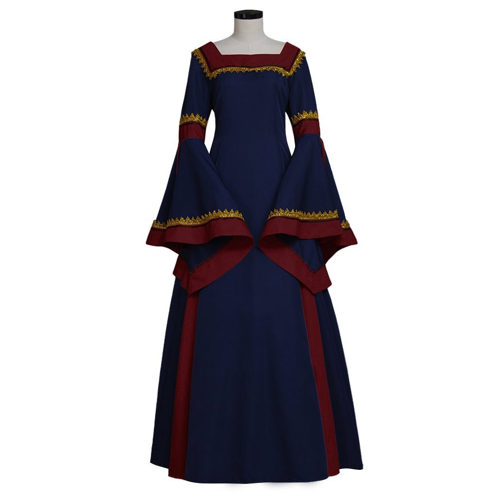 Damen Gothic Steampunk Mittelalterkleid Renaissance Viktorianisches Königin Prinzessin Ballkleid für Halloween und Karneval