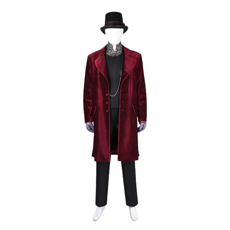 Willy Wonka Cosplay Kostüm für Erwachsene - Schokoladenfabrik Fantasie Outfit