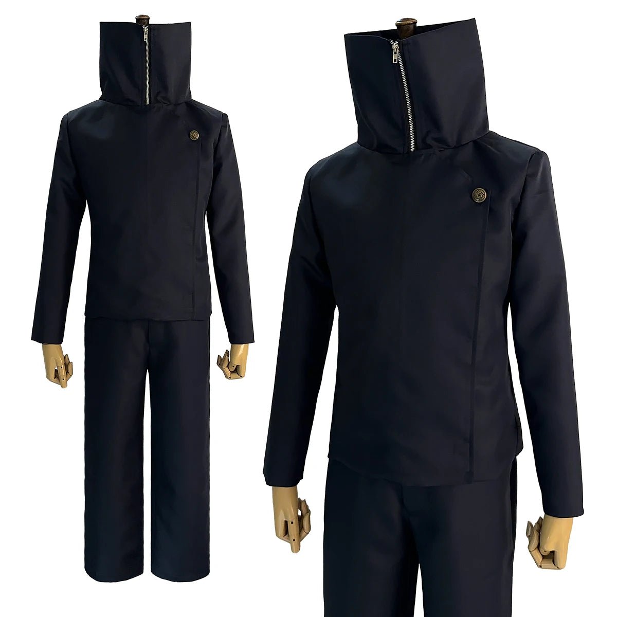 Jujutsu JJK Manga Anime Inumaki Toge Cosplay Kostüm Perücke Jacke Hose Dunkelblau Rose Netz Synthetisch Halloween Weihnachten
