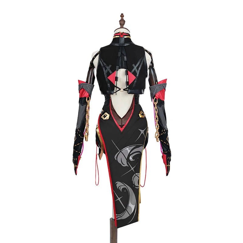 Spiel Wuthering Waves Yinlin Cosplay Kostüm Jinzhou Patrouillen Uniform Yinlin Frauen Cheongsam Halloween Party Outfit