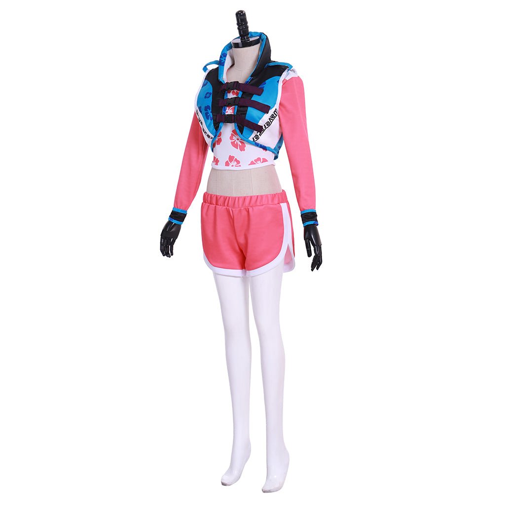 D.Va Hana Song Waveracer Cosplay Kostüm | Pink Badeanzug Skin aus Overwatch