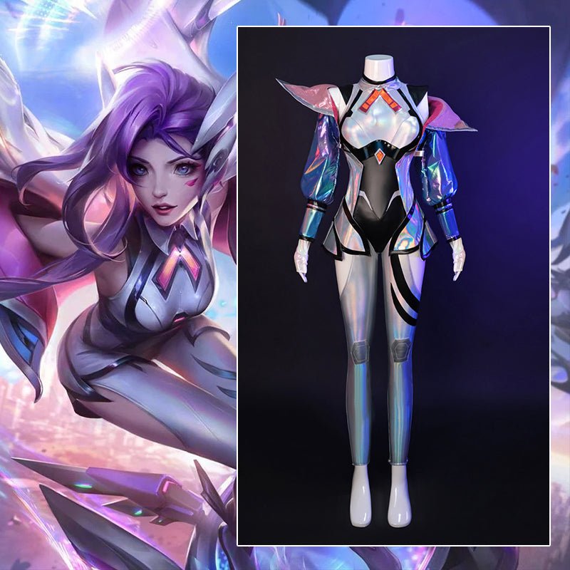 LOL Kampf Taube Seraphine Cosplay Kostüm Spiel LOL Anima Squad Seraphine Cosplay Outfit Halloween Damen Anzug Neuer Skin