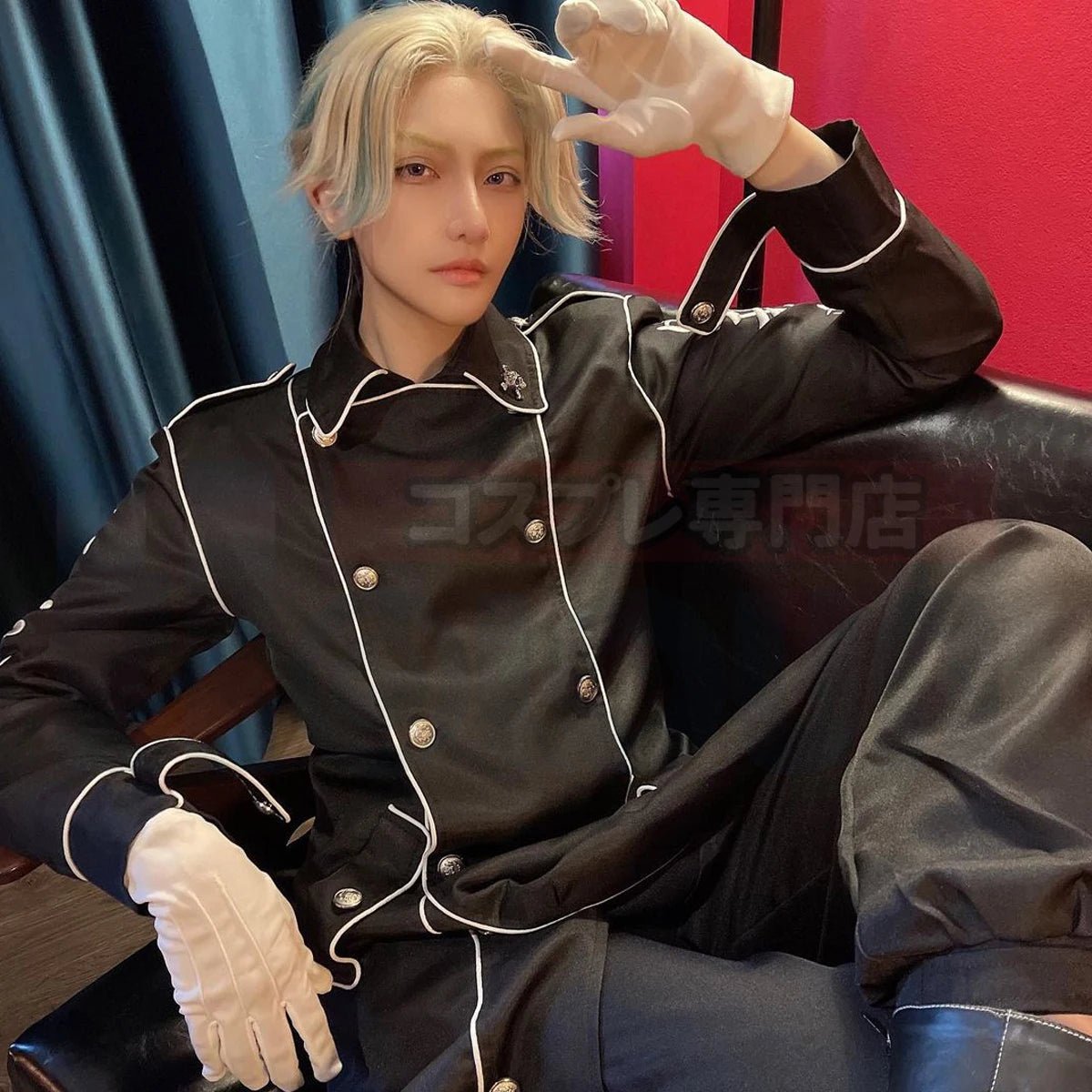 Tokyo Anime Ran Rindo Haitani Cosplay Kostüm Manji Gang Stickerei Schwarz Mantel Hose Gürtel Halloween Weihnachten Cos