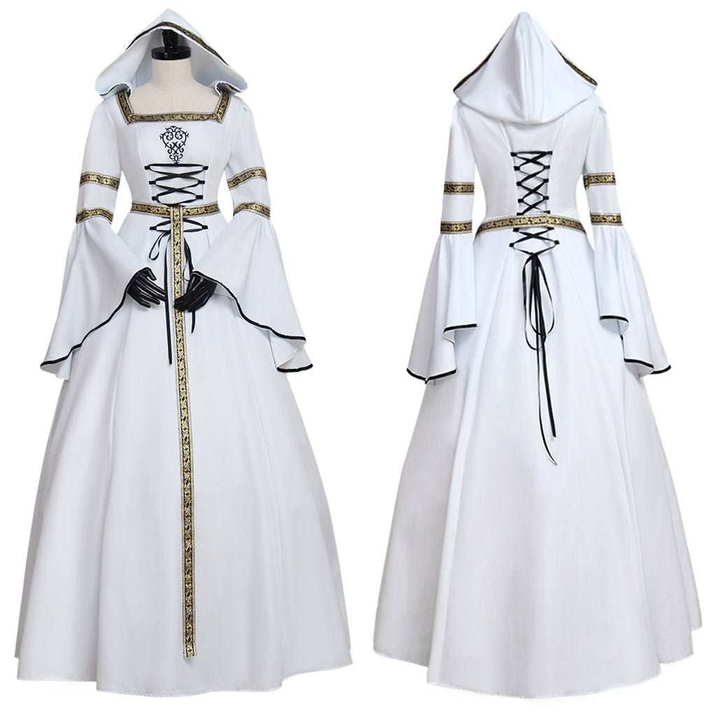 Mittelalterliches Viktorianisches Renaissance Hochzeitskleid Halloween Karneval Party Vampir Cosplay Ballkleid für Damen