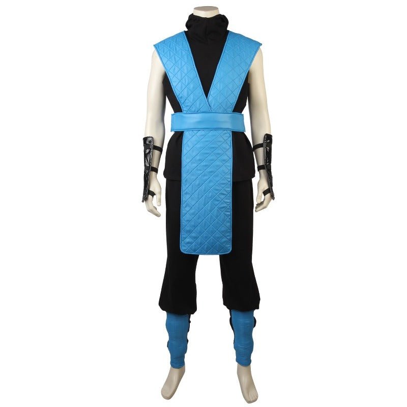 Mortal Kombat Sub-Zero Cosplay Kostüm Ninja Blauer Kämpfer Outfit mit Maske