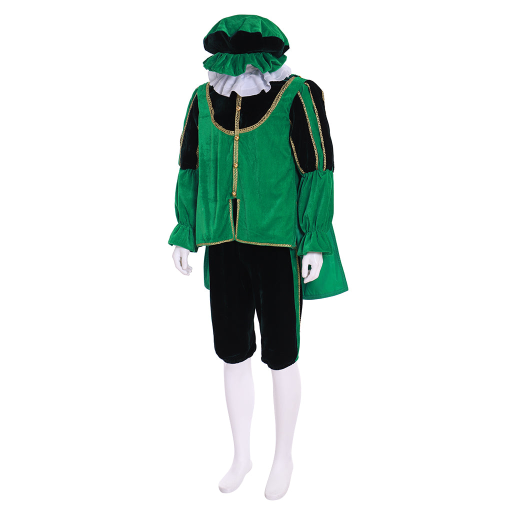 Männer Mittelalter Tudor Renaissance Kostüm - Elisabethanisches Hofuniform Grüner Anzug