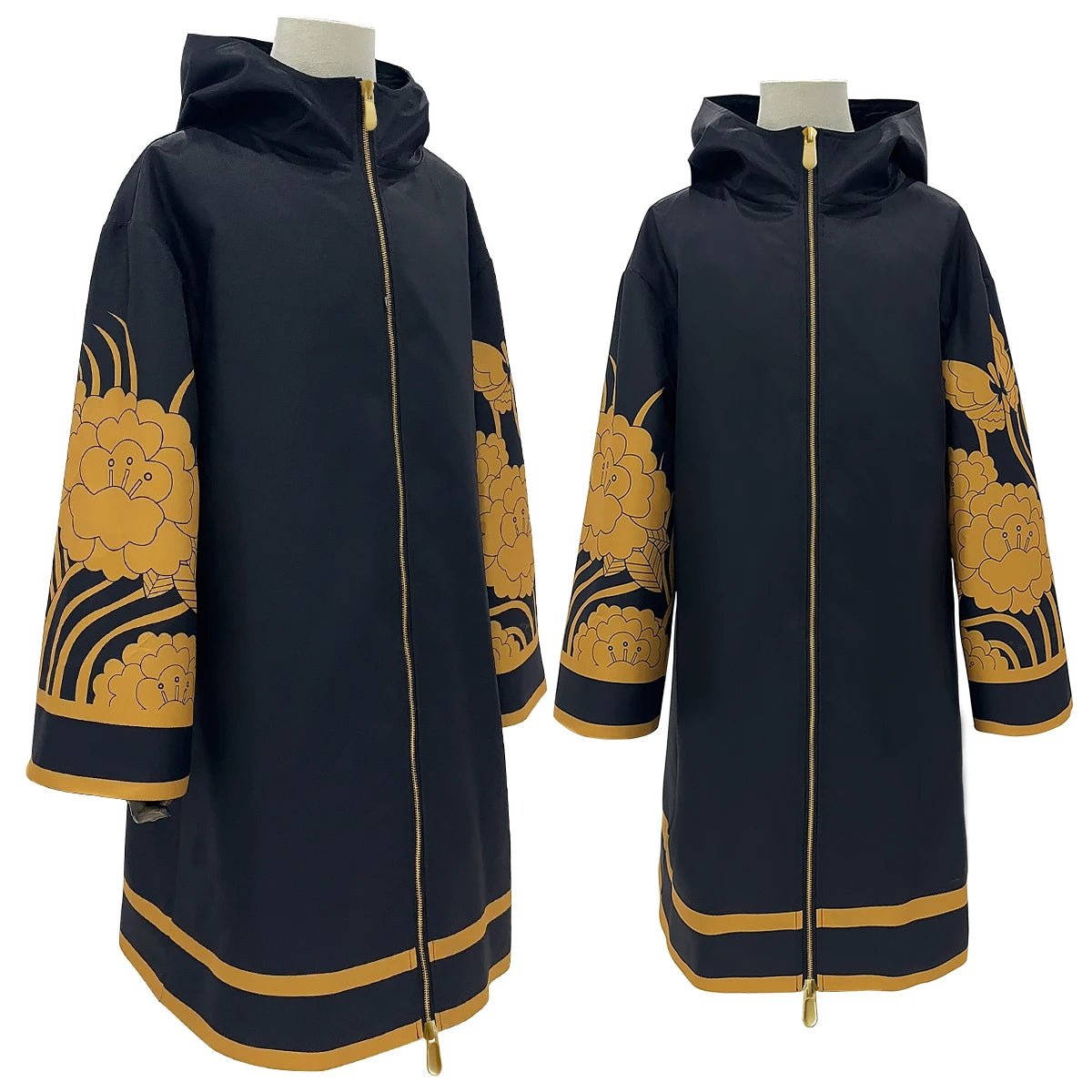 Tokyo Anime Brahman Wakasa Imaushi Waka Cosplay Kostüm Gold Schwarz Jacke Mantel Übergröße Schmetterling Druck Halloween