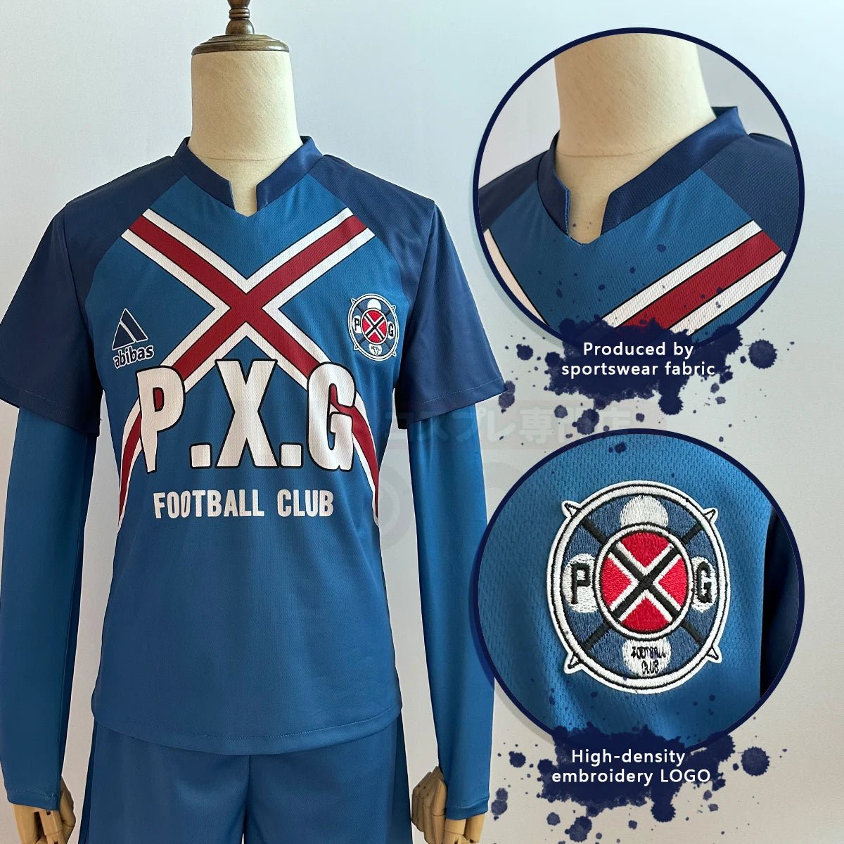 Blue Lock Anime Rin Itoshi Shidou Ryusei Charles Karasu Cosplay Kostüm P.X.G Trikot Perücke Stickerei Fußballuniform