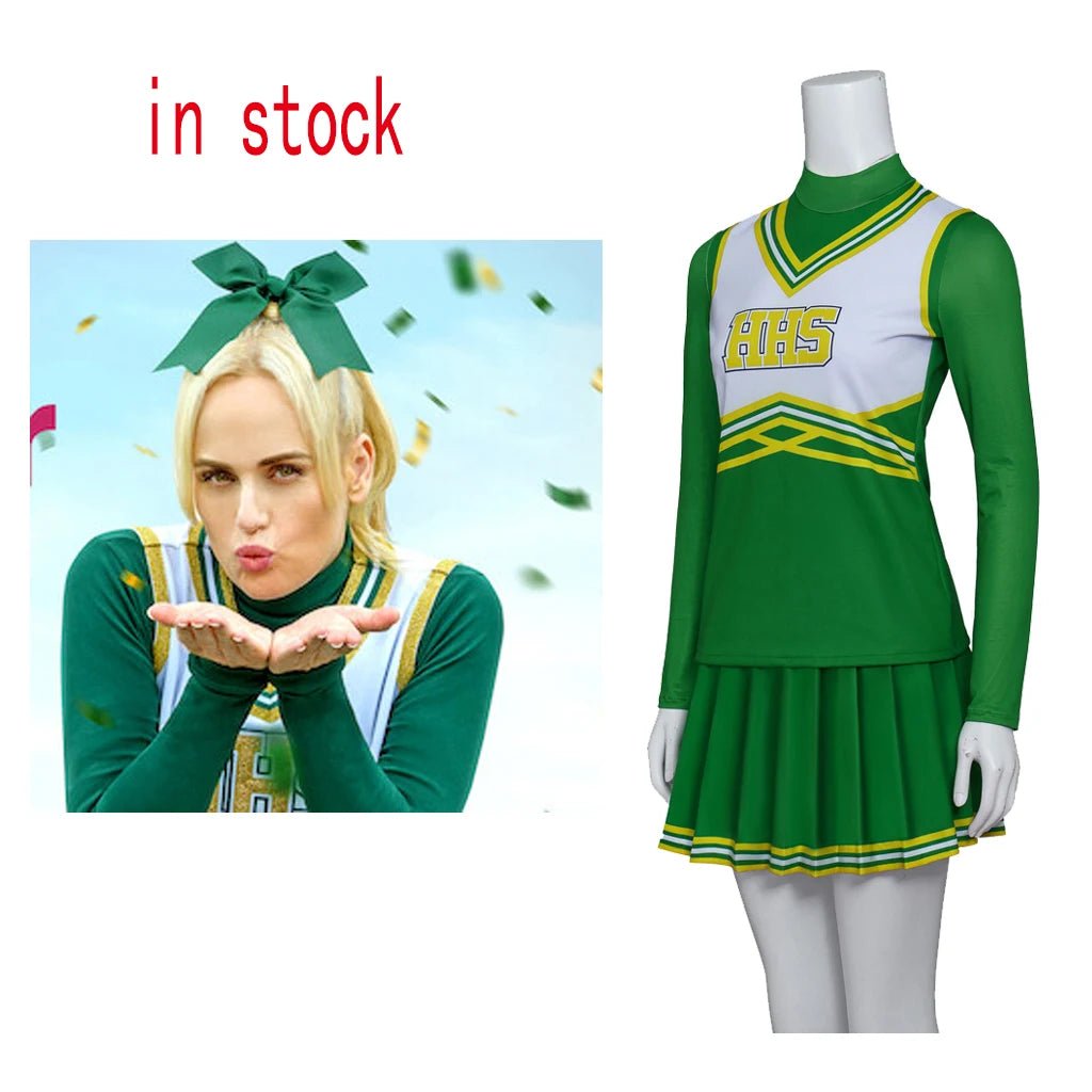 Senior Year Rebel Wilson Cheerleading Cosplay Kostüm für Mädchen – High School Uniform Kleid