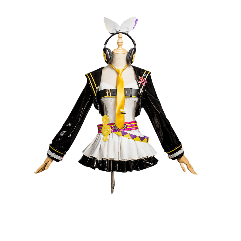 Muse Dash Len und Rin Cosplay Kostüme | Project Mirai Sekai Bühnenoutfits | Halloween Vollständiges Set