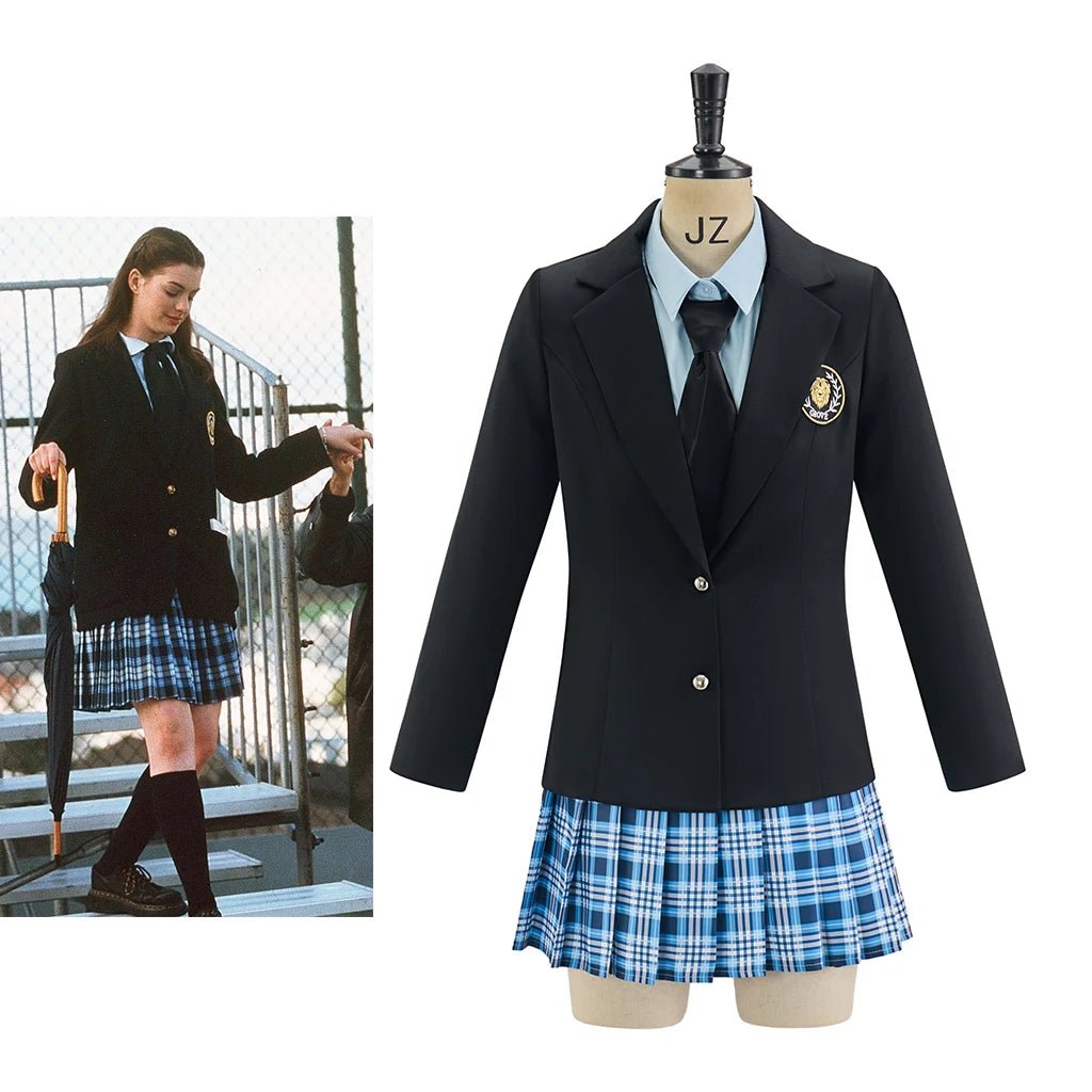Mia Thermopolis Cosplay Die Prinzenmacherin Kostüm Damen Hemd Jacke Rock Anzug Halloween Karneval Party Schuluniform
