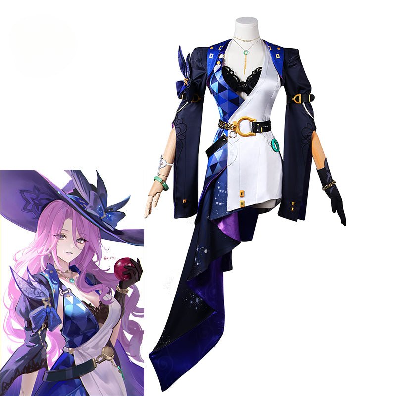 Spiel Honkai Star Rail Jade Cosplay Kostüm Zehn Steinherzen Jade Damen Anzug Halloween Party Uniform Mit Hut