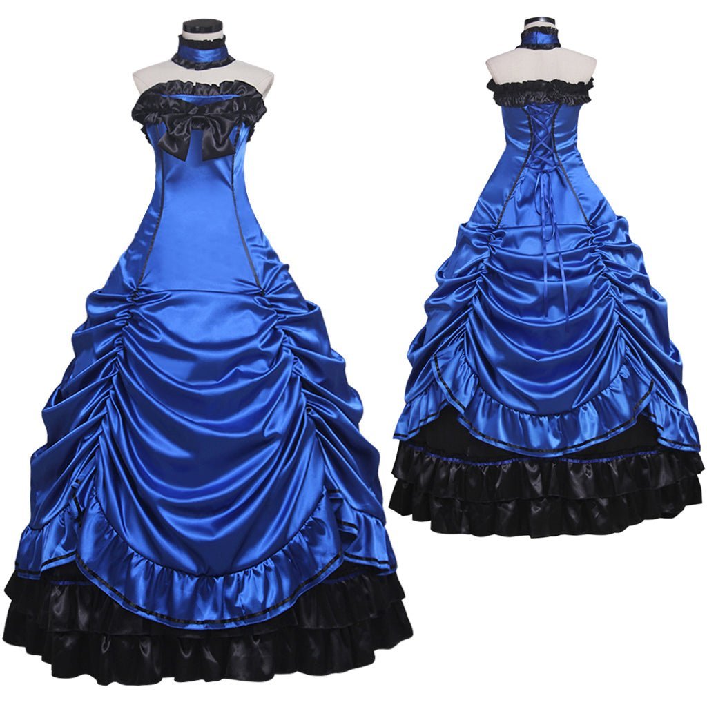 Gothic Steampunk Lolita Prinzessin Ballkleid Mittelalter Hof Rococo Vampir Röhrenkleid Anzug Damen Karneval Maskerade Kostüm
