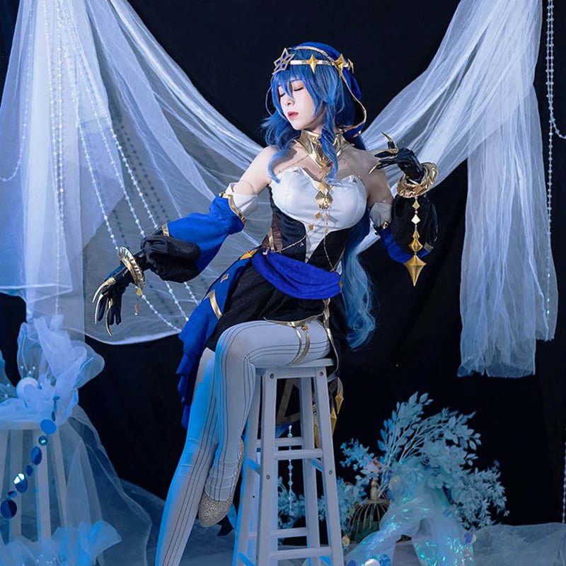 Layla Cosplay Kostüm Genshin Impact Frauen Exotische Tänzer Kostüm Sumeru Layla Cosplay Halloween Kostüm Vollständiges Set