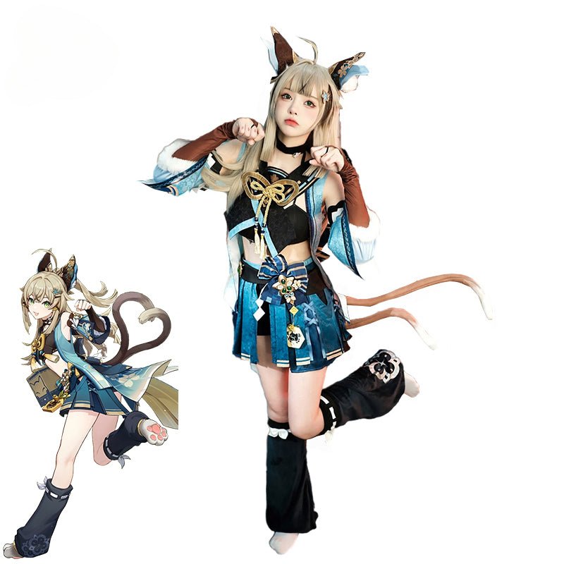 Kirara Cosplay Kostüm Spiel Genshin Impact Kirara Katzenstil Uniform Kostüm Halloween Frauen Cosplay Kostüm Vollständiges Set