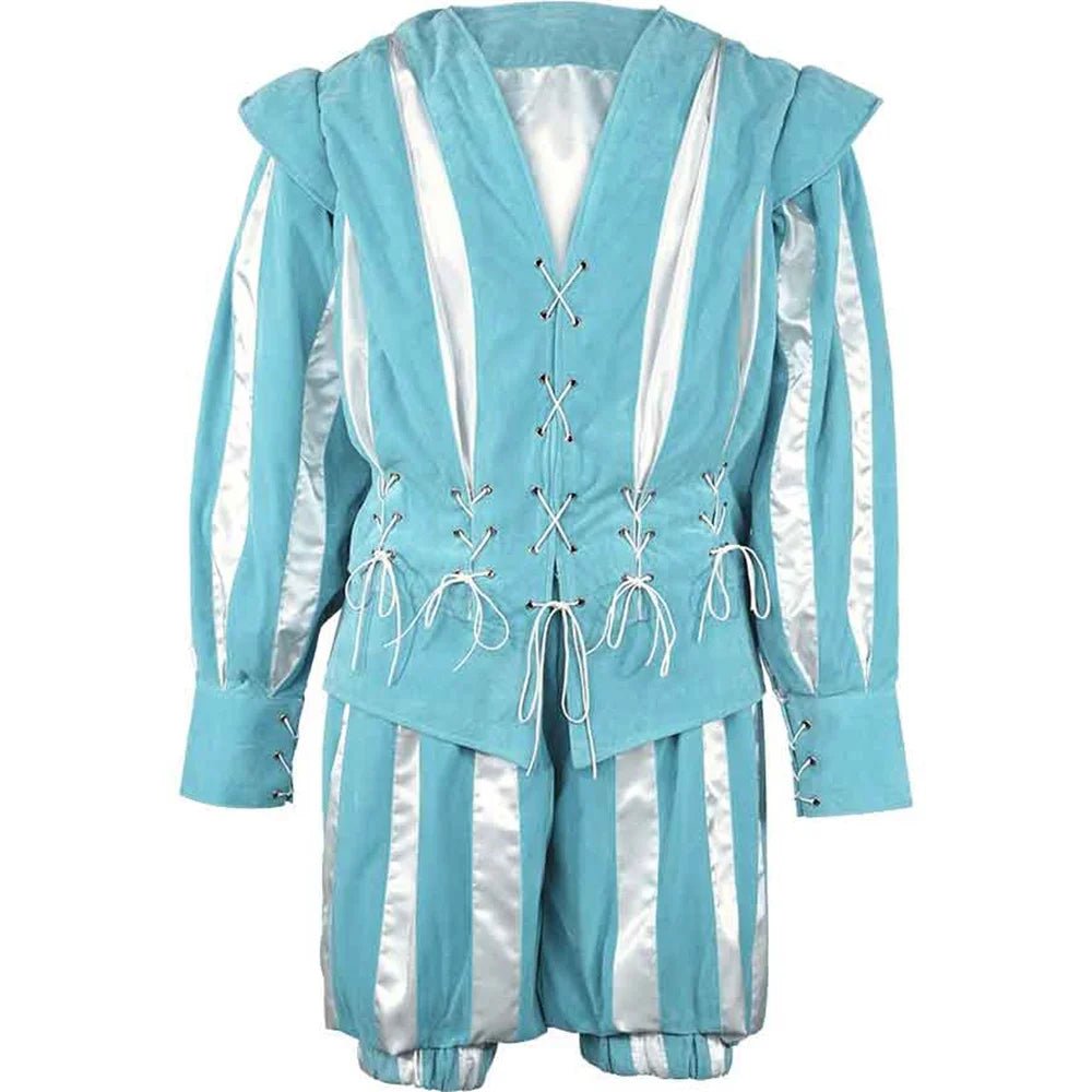 Tudor Elisabethanisches Prinzen Kostüm - Barockes Königliches Hofgewand für Männer | Silberkönig Mittelalter Kollektion