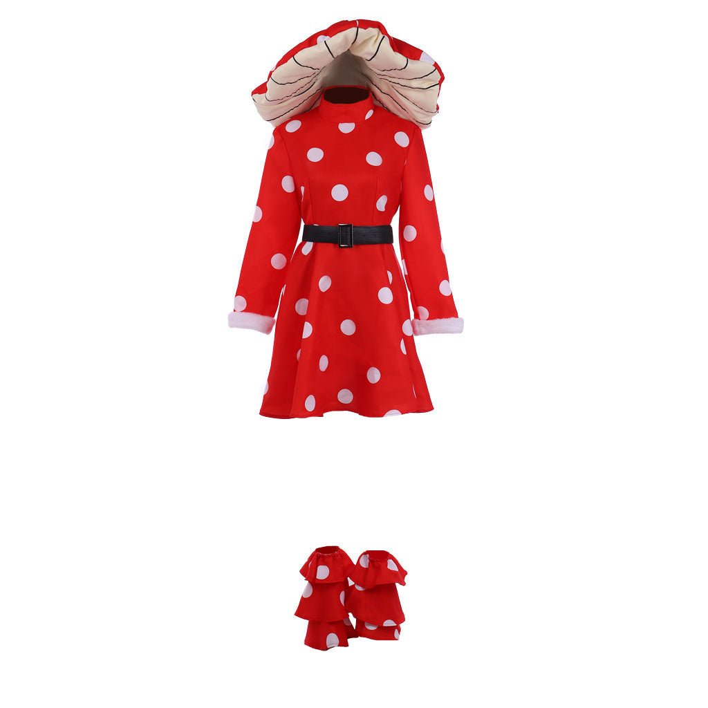 Anime Uniform Cosplay Kostüm Halloween Karneval Komori Kinoko rot Punkte Kleid