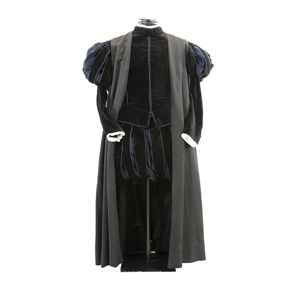 Tudor König Heinrich VIII Kostüm - Mittelalterliches Elisabethanisches Outfit mit Umhang für Männer | Silberkönig Mittelalter Serie