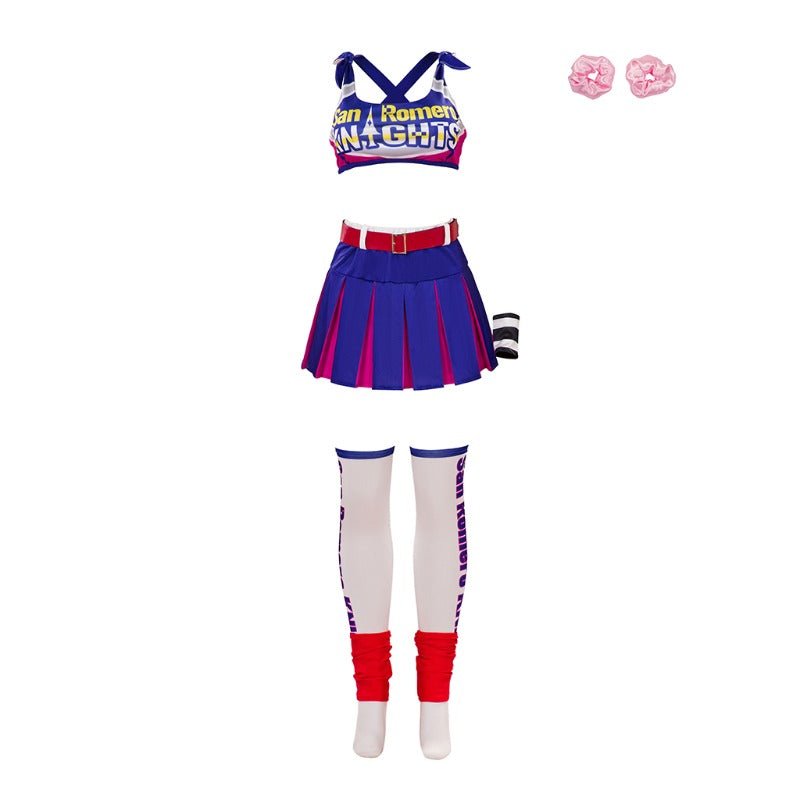 Juliet Starling Cosplay Kostüm - Lollipop Chainsaw Top und Rock Set für Frauen und Mädchen