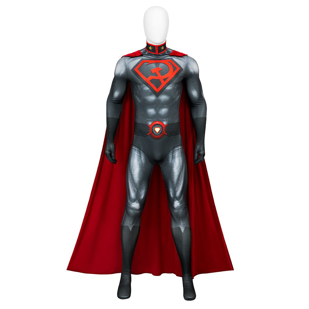 Comic Superman Red Son Superman Halloween Cosplay Kostüm Bodysuit Komplettset