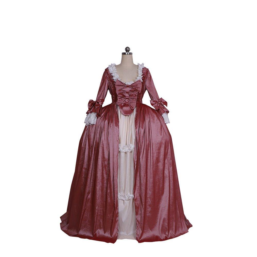 18. Jahrhundert Marie Antoinette Rokoko Kleid - Chamäleon Farben mit kühnen Schleifen