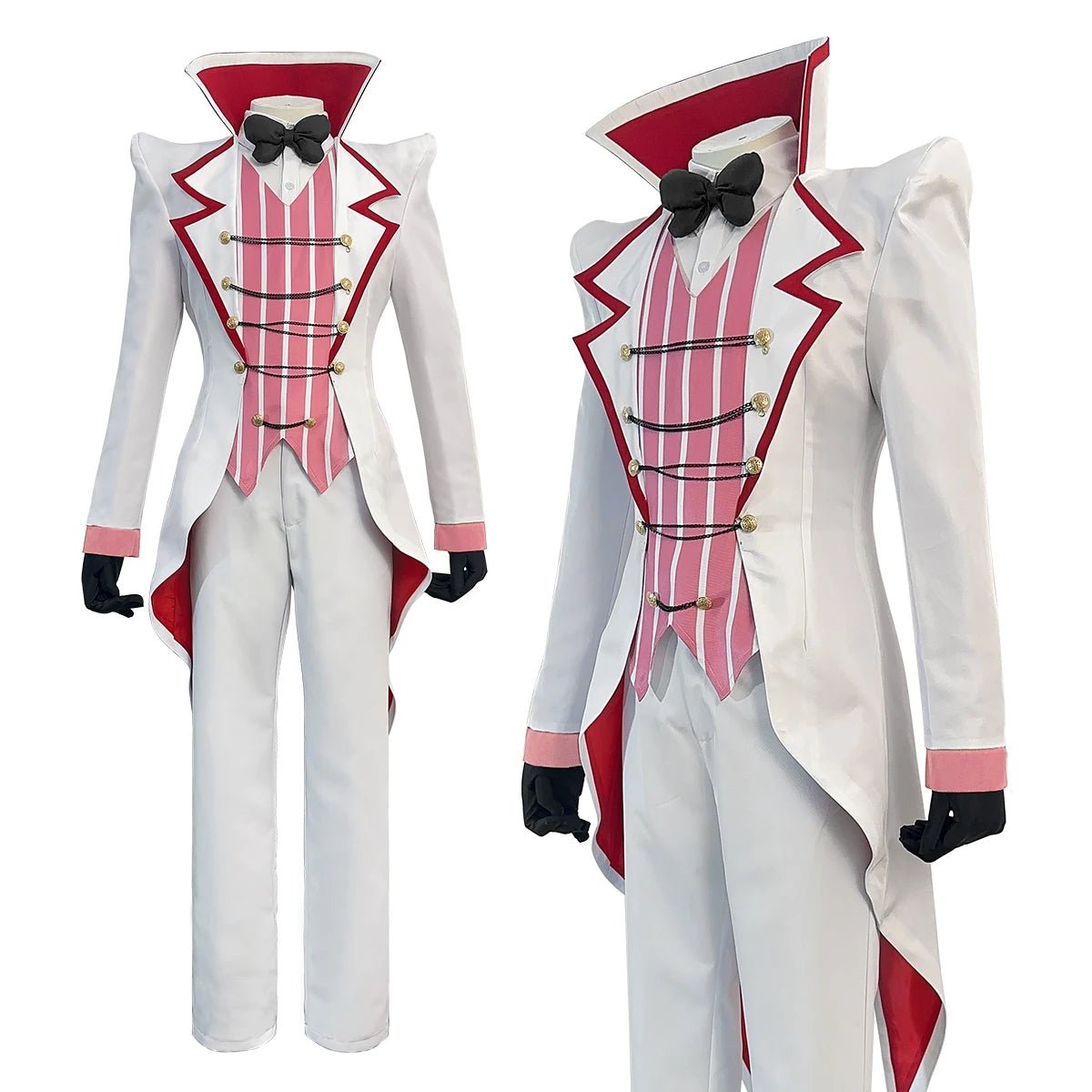 Haz Hotel Anime Lucifer Morningstar Cosplay Kostüm Perücke Stehkragen Frack Hose Weste Cos Convention Halloween Geschenk