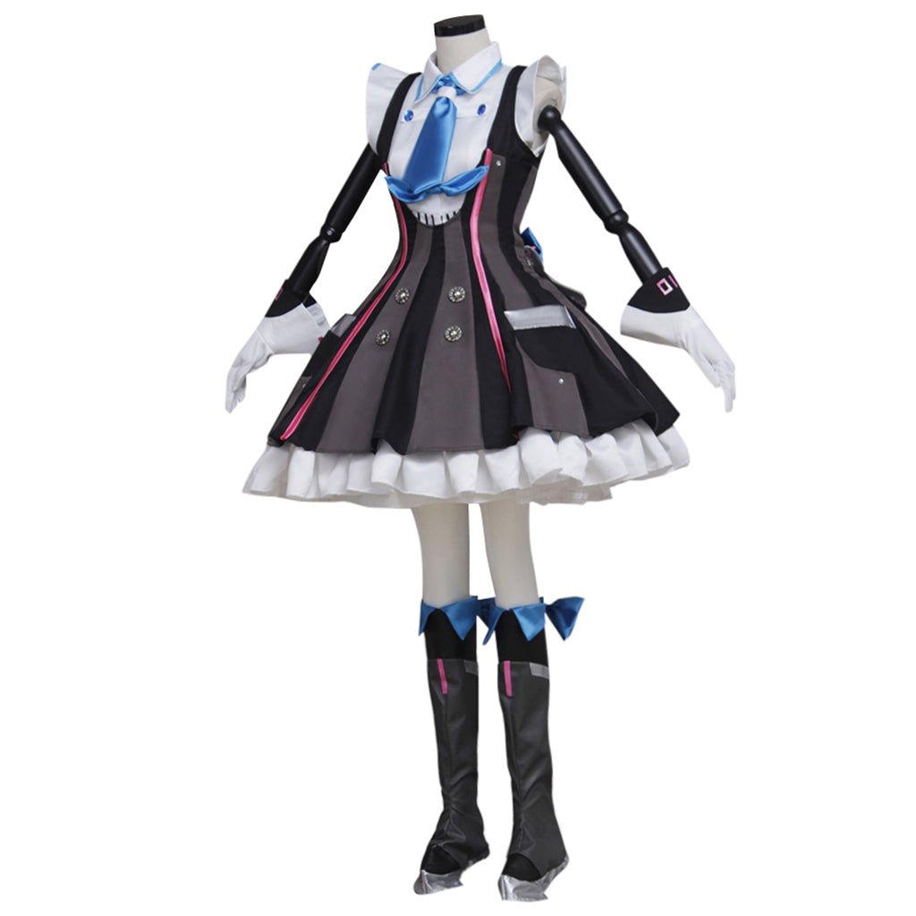 KIYO-KIYO Miku 2016 Magische Zukunft Miku Cosplay Kostüm mit Schuhen & Kopfhörer Komplettset