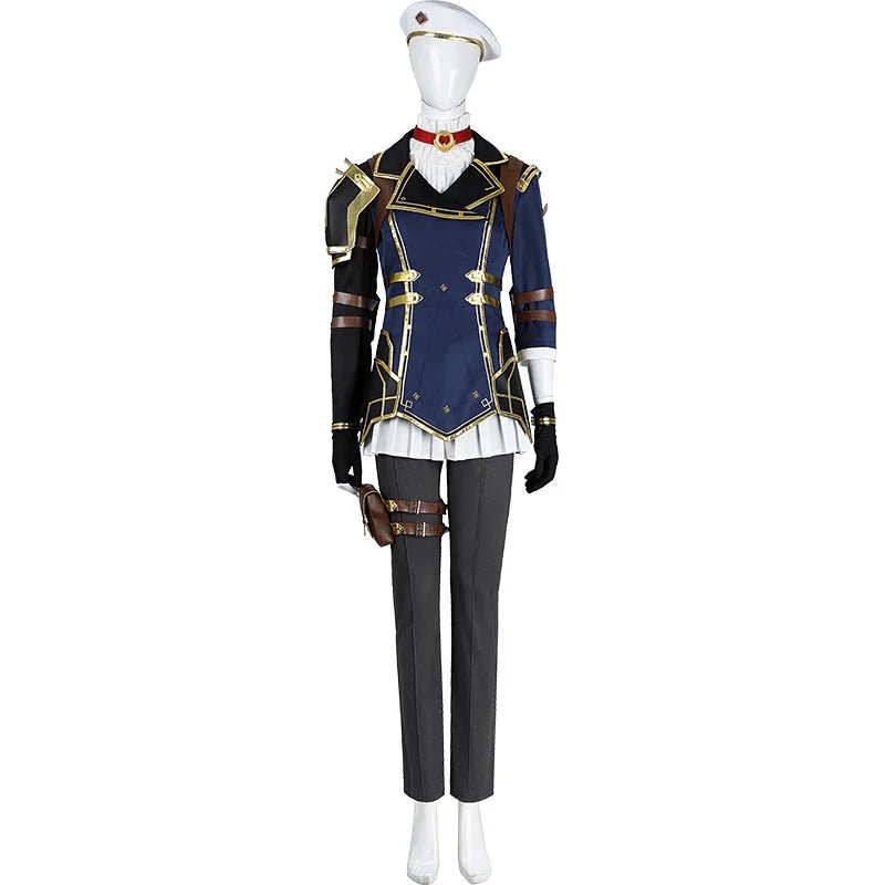 LOL Caitlyn Kiramman Cosplay Kostüm Damen Uniform Vollständiges Set Halloween Karneval Outfit