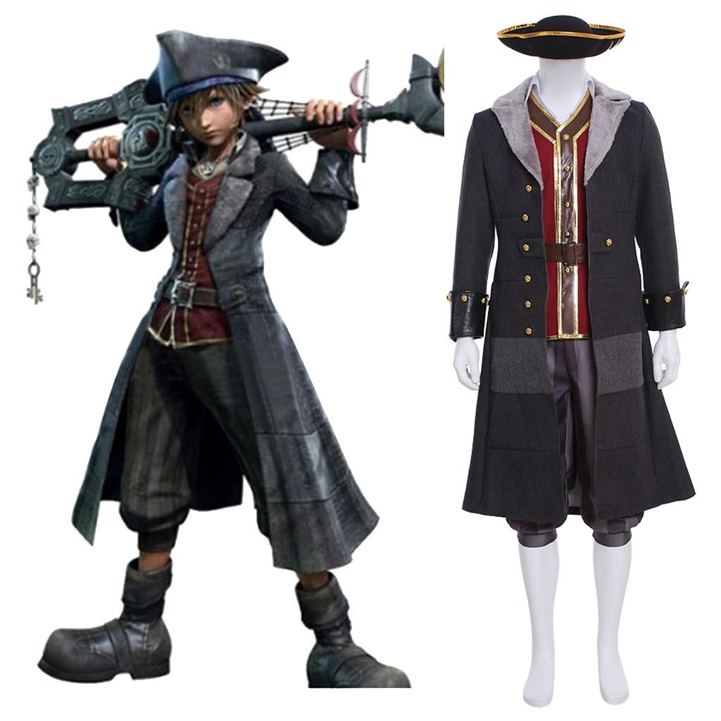 Kingdom Hearts Sora Cosplay Kostüm Vollständiges Set mit Hut – Spiel Cosplay Serie