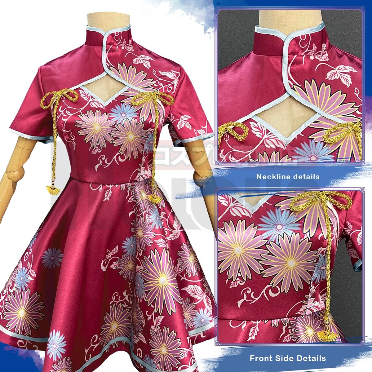 OSHI NO KO Anime Ruby Hoshino Cosplay China Kostüm Cheongsam Niedliches Kleid Haaraccessoire Party Geschenk Halloween Weihnachten