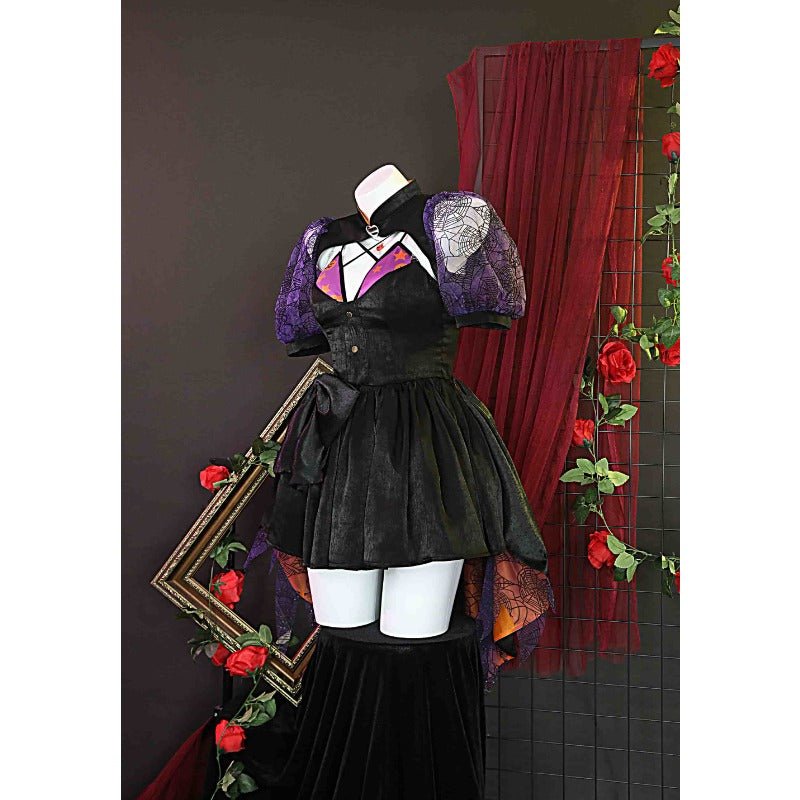 Anime Mein Dress-Up Darling Marin Kitagawa Hexenkleid Party Uniform Perücke+Hut Cosplay Kostüm Halloween Damen