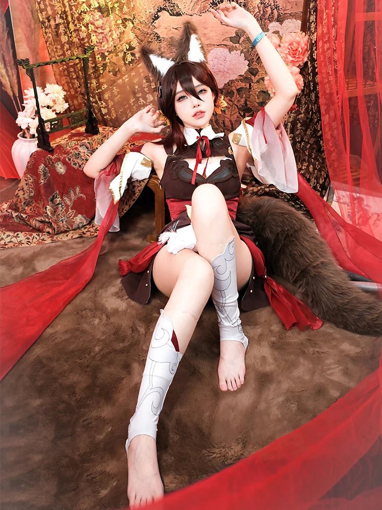 Game Honkai Star Rail Tingyun Cosplay Kostüm Antiker Stil Fuchs Schwanz Design Damenkleid Halloween Karneval Party Anzug