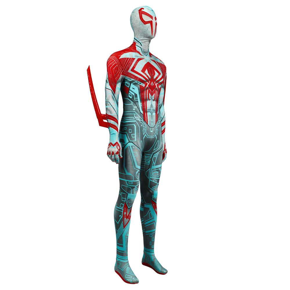Spider-Man 2099 Muster Cosplay Anzug Halloween Kostüm Ganzkörperanzug