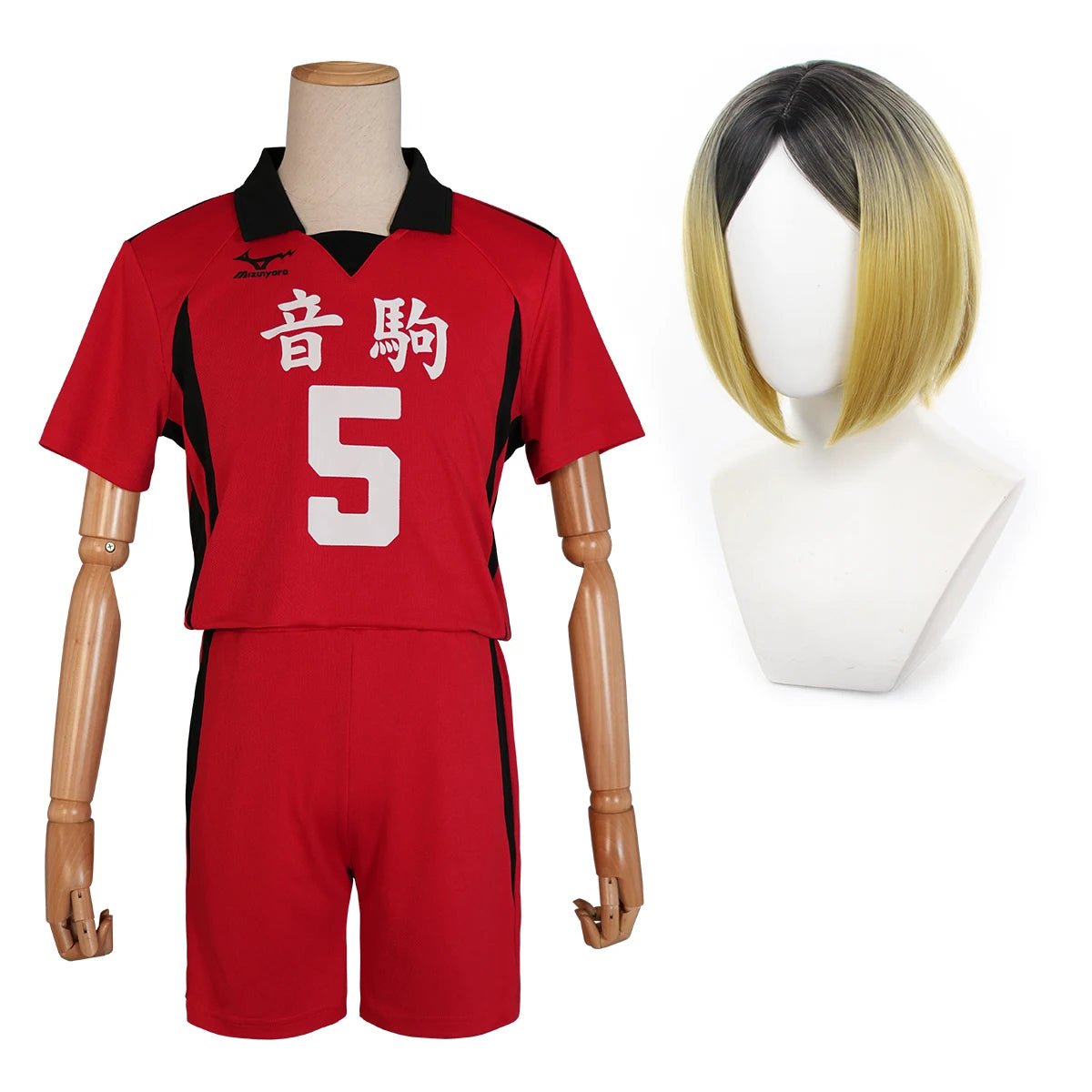 Haikyuu!! Kozume Kenma Nekoma High School Cosplay Kostüm Nr.5 Trikot Perücke