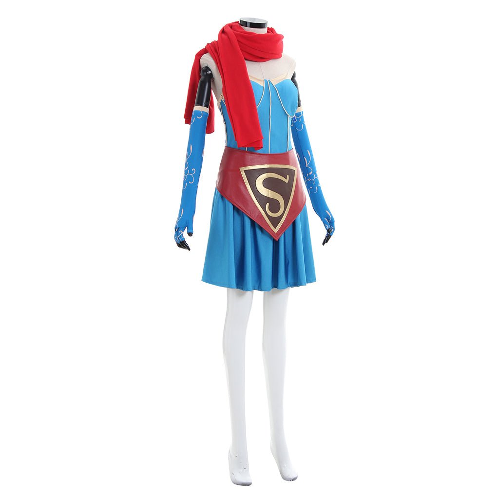 Supergirl Bombshell Cosplay Kostüm | DC Comics Superhero Outfit für Halloween