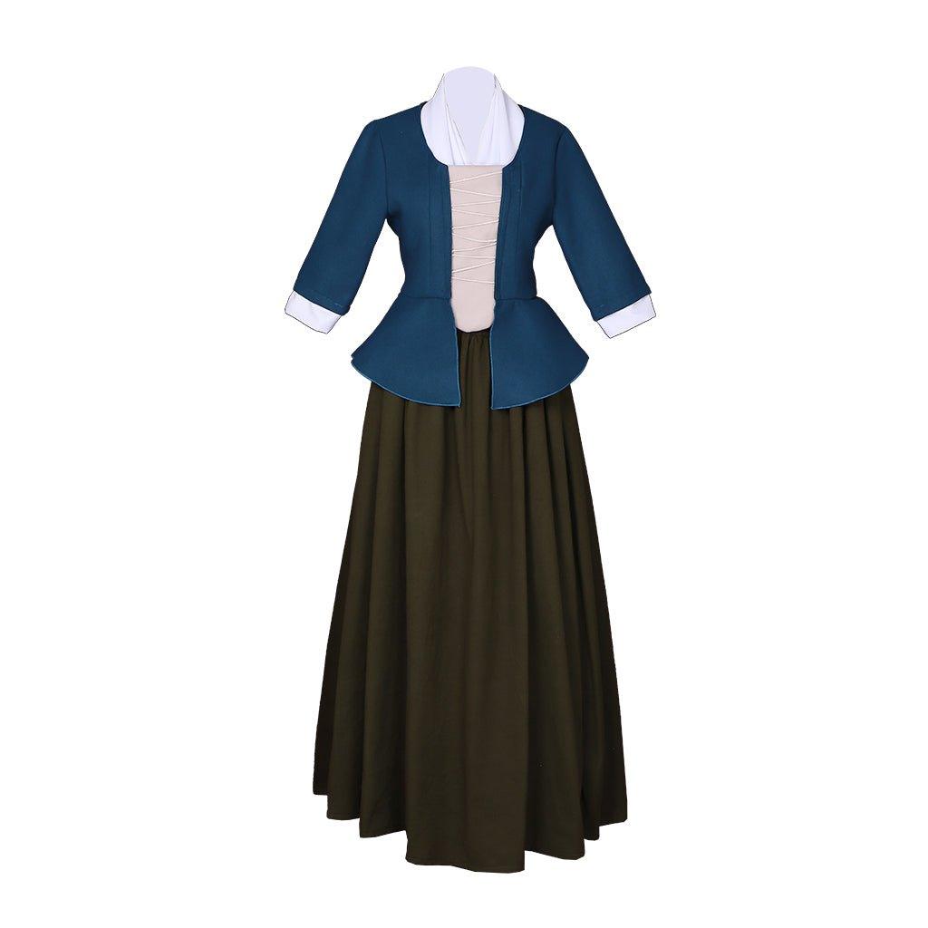 Outlander Claire Fraser Cosplay Kleid | Schottisches Highland Kolonialkostüm