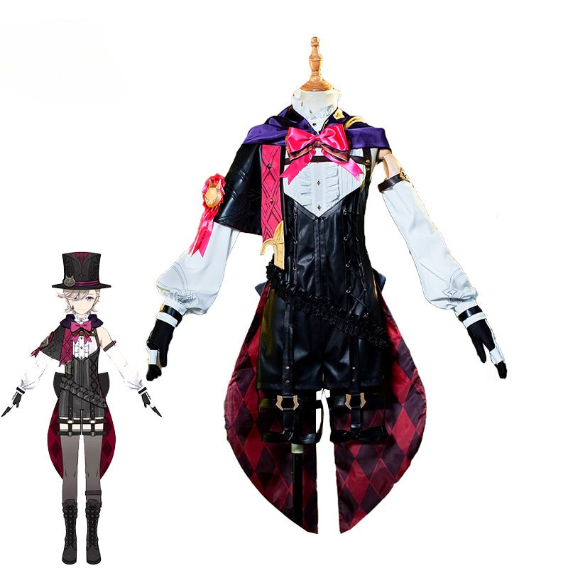 Iyney Cosplay Kostüm Spiel Genshin Impact Zwillinge Lyney Magie Hut Trick Uniform Halloween Frauen Cosplay Kostüm Vollständiges Set