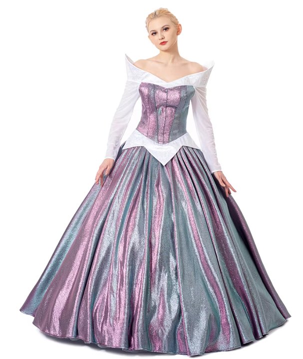 Erwachsene Prinzessin Aurora Cosplay Kleid Damen Aurora Farbwechsel Ballkleid