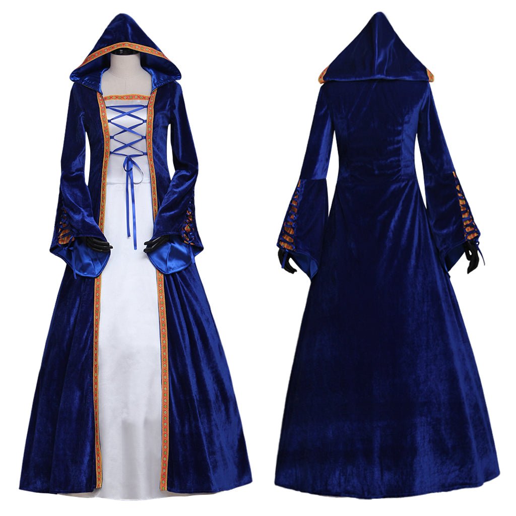 Mittelalterliches Retro Südprinzessin Kleid Halloween Damen Cosplay Hof Adeliger Robe Antike Glockenärmel Prinzessin Kostüm Kleid