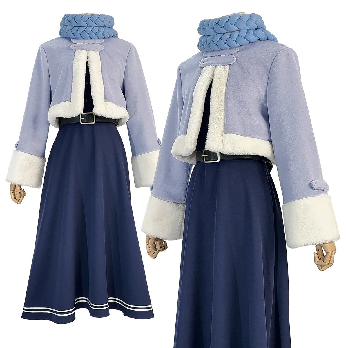 Frieren: Jenseits der Reise Ende Anime Fern Cosplay Kostüm Perücke Winterjacke Kleid Casual Tragen Neujahrsgeschenk