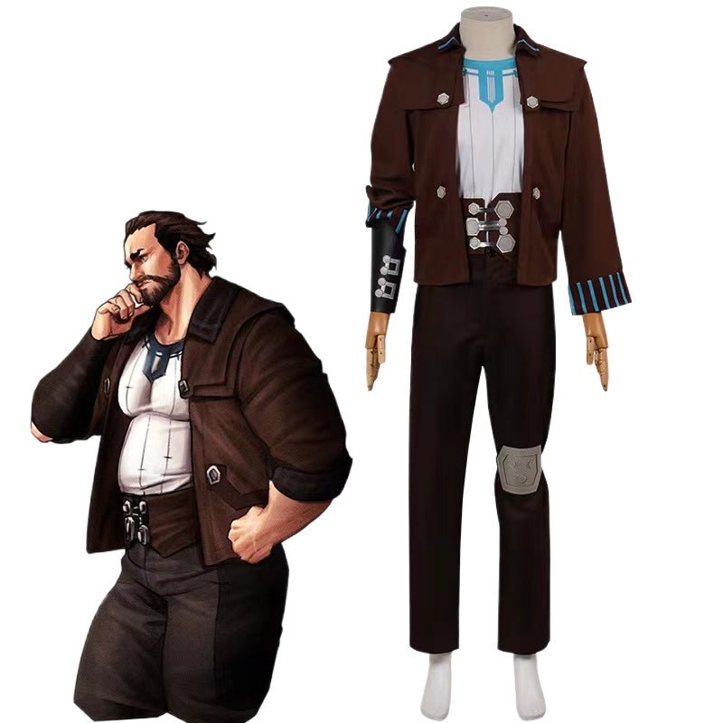 Spiel LOL Arcane Vander Cosplay Kostüm Männer Uniform Jacke Hemd Hose Komplettset Anzug Halloween Outfits