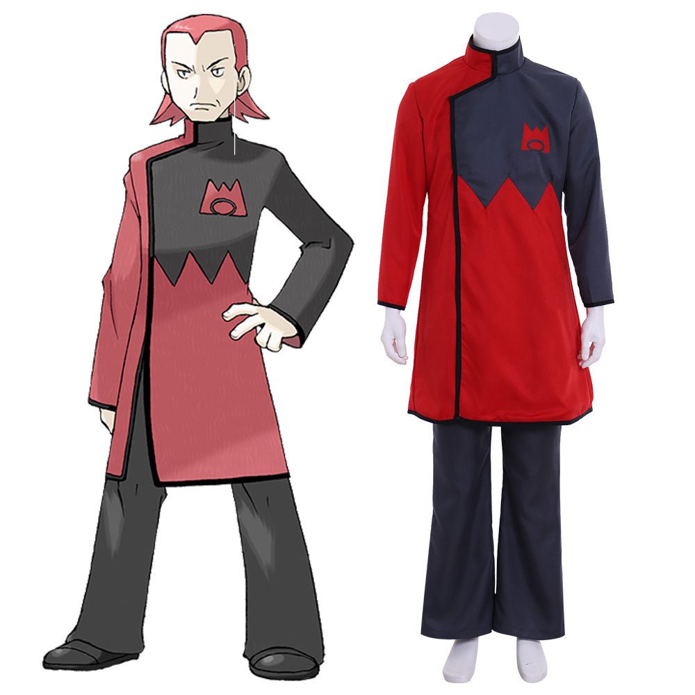 PM Team Magma Leiter Maxie Cosplay Kostüm - Pokémon Anime Bösewicht Cosplay Outfit