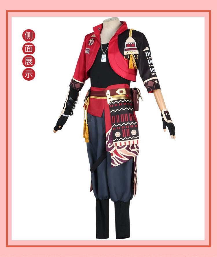 Genshin Impact Thoma Cosplay Kostüm – Vollständiges Set 5-Sterne Inazuma Outfit